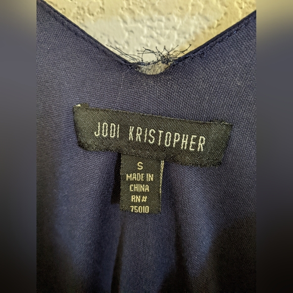 3/4 sleeve chiffon dress - Picture 3 of 6